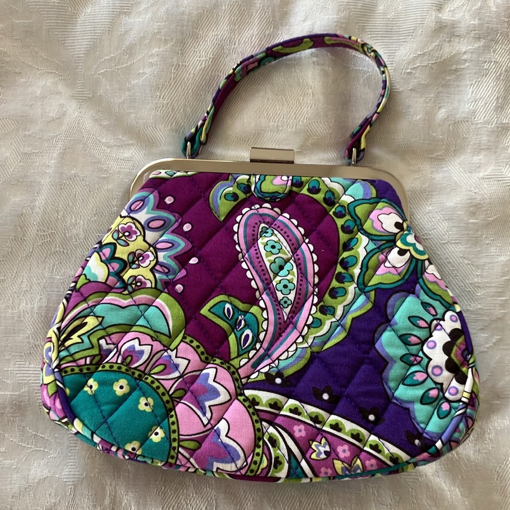 Vera Bradley Lola Mini Frame Heather Handbag EUC - Picture 2 of 10